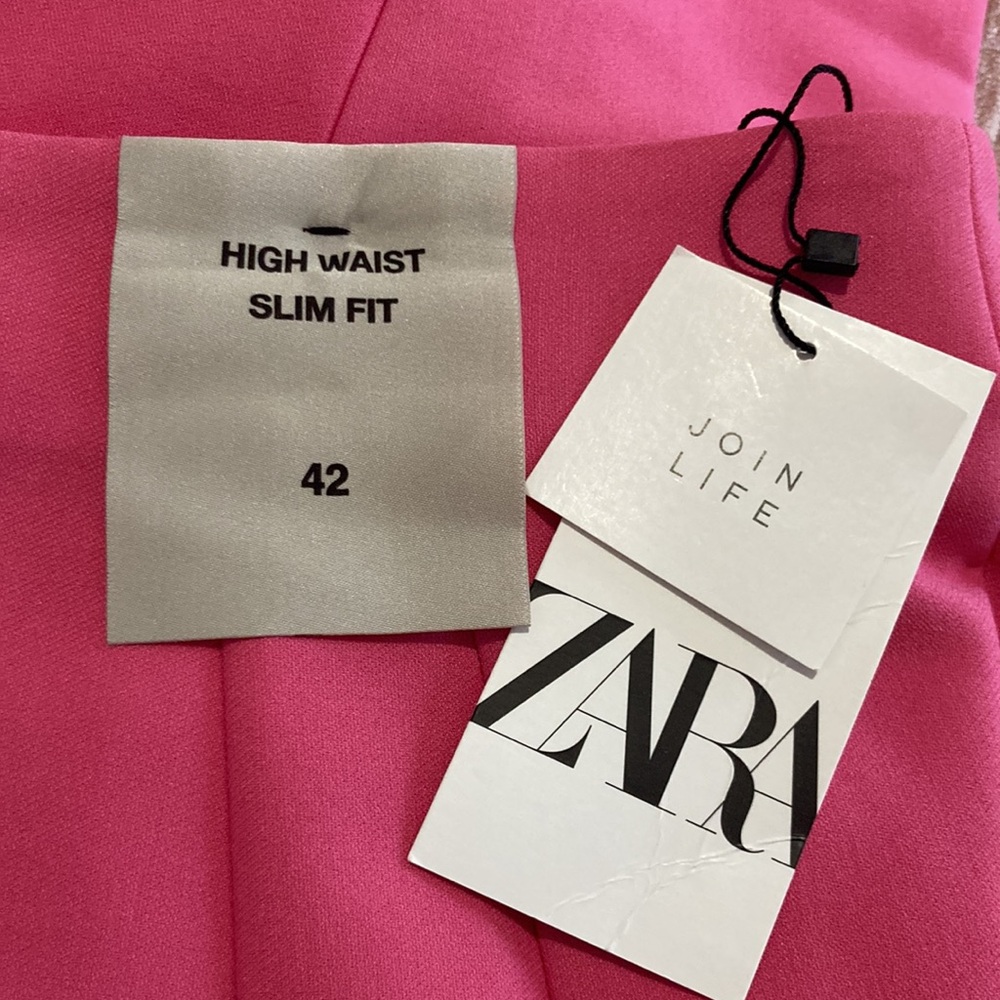 Zara High Waist Slim Fit Trousers - Picture 6 of 13